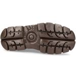 Brown Leopard Fur New Rock Metallic Shoes
