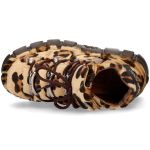 Brown Leopard Fur New Rock Metallic Shoes