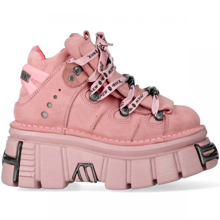 Pink Nubuck New Rock Metallic Shoes