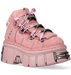 Pink Nubuck New Rock Metallic Shoes