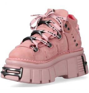 Pink Nubuck New Rock Metallic Shoes