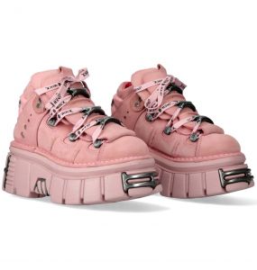 Pink Nubuck New Rock Metallic Shoes