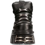 Chaussures New Rock Metallic en Cuir Nomada Noir