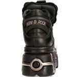 Chaussures New Rock Metallic en Cuir Nomada Noir