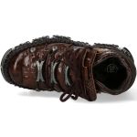 Burgundy Leather New Rock Fire Metallic Shoes