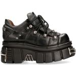 Chaussures New Rock Metallic en Cuir Itali Noir