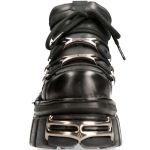 Chaussures New Rock Metallic en Cuir Itali Noir