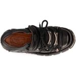 Chaussures New Rock Metallic en Cuir Itali Noir