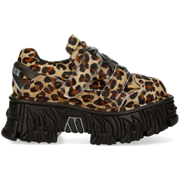 Chaussures New Rock Metallic Fire Léopard