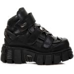 Black Itali and Nomada Leather New Rock Metallic Shoes