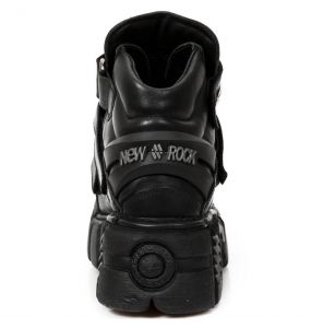 Black Itali and Nomada Leather New Rock Metallic Shoes