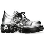 Silver Leather New Rock Metallic Shoes