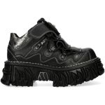 Black Luxor and Nomada Leather New Rock Fire Metallic Shoes