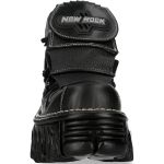 Black Luxor and Nomada Leather New Rock Fire Metallic Shoes