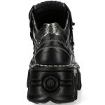 Black Luxor and Nomada Leather New Rock Fire Metallic Shoes
