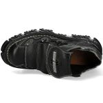 Black Luxor and Nomada Leather New Rock Fire Metallic Shoes