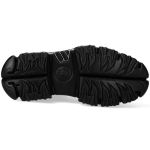 Bottines New Rock Metallic Fire en Cuir Noir