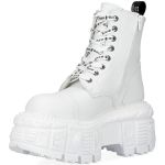 White New Rock Newmili Printed Vegan Leather Ankle Boots