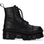Black New Rock Tank Picos Ankle Boots