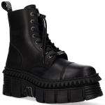 Black New Rock Tank Picos Ankle Boots