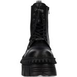 Black New Rock Tank Picos Ankle Boots