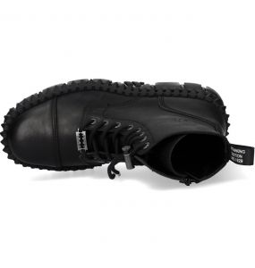Black New Rock Tank Picos Ankle Boots