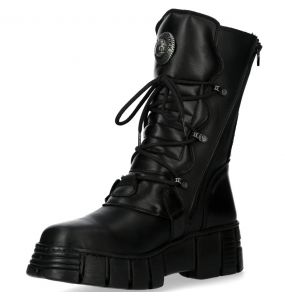 Black Itali and Nomada Leather New Rock Wall Boots
