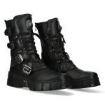 Black Itali and Nomada Leather New Rock Wall Boots
