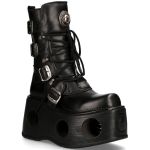 Bottes Plateformes New Rock Neptuno en Cuir Noir