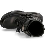 Bottes Plateformes New Rock Neptuno en Cuir Noir