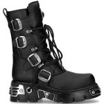 Bottes New Rock Metallic Vegan Noires
