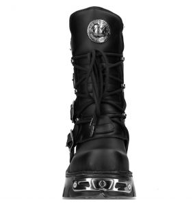 Bottes New Rock Metallic Vegan Noires