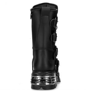 Bottes New Rock Metallic Vegan Noires