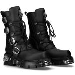 Bottes New Rock Metallic Vegan Noires