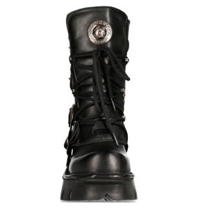 Black Itali and Nomada Leather New Rock Metallic Boots