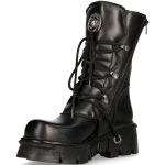 Black Itali and Nomada Leather New Rock Metallic Boots