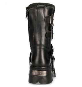 Black Itali and Nomada Leather New Rock Metallic Boots