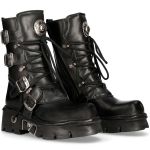 Black Itali and Nomada Leather New Rock Metallic Boots