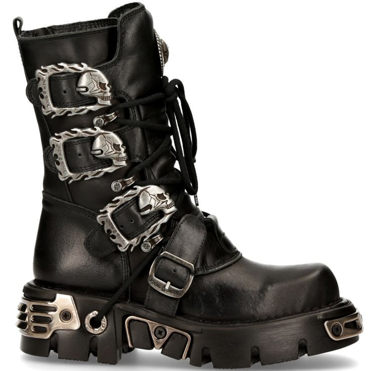 Black Itali and Nomada Leathers New Rock Metallic Boots