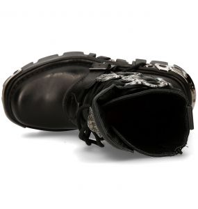 Bottes New Rock Metallic en Cuirs Itali et Nomada Noirs