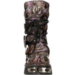 Bottes New Rock Metallic en Cuir Vintage Flower Lilas