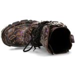 Bottes New Rock Metallic en Cuir Vintage Flower Lilas