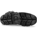 Bottes New Rock Metallic Oxido en Cuir Noir