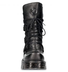 Bottes New Rock Comfort Light Vintage Flower Noires