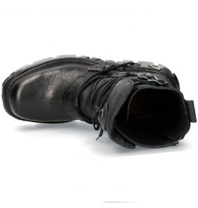 Bottes New Rock Comfort Light Vintage Flower Noires