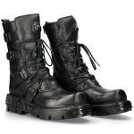 Bottes New Rock Comfort Light Vintage Flower Noires