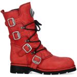 Red Leather New Rock Comfort Light Boots