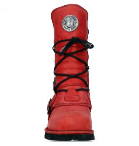 Red Leather New Rock Comfort Light Boots