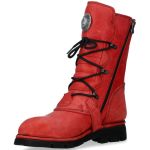 Red Leather New Rock Comfort Light Boots