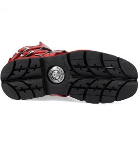 Red Leather New Rock Comfort Light Boots